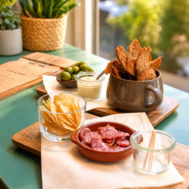 Knusprige Brot- & Käsechips